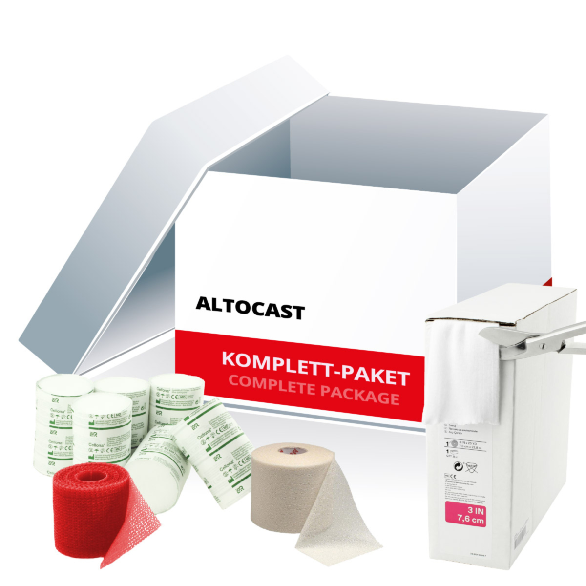 Komplettpaket A6 (ALTOCAST, 3M Trikot, Cellona Synthetikwatte)