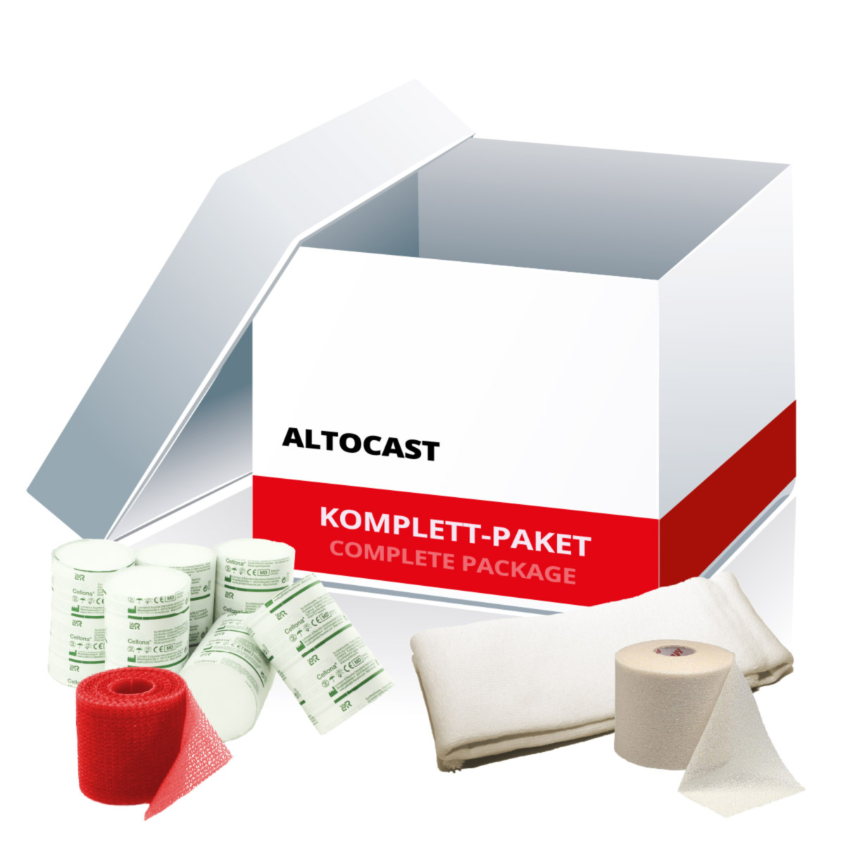 Komplettpaket A4 (ALTOCAST, Frotteeschlauch, Cellona Synthetikwatte)