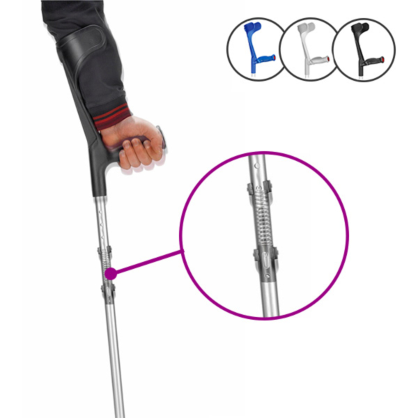 Unterarmgehstützen mit Stoßdämpfer